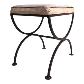Mid Century Wrought Iron Bench For Sale