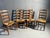 Rustic Rustic Ladder Back Dining Chairs in Oak and Rush Seats, Belgium, 1960s, Set of 4 For Sale - Image 3 of 4