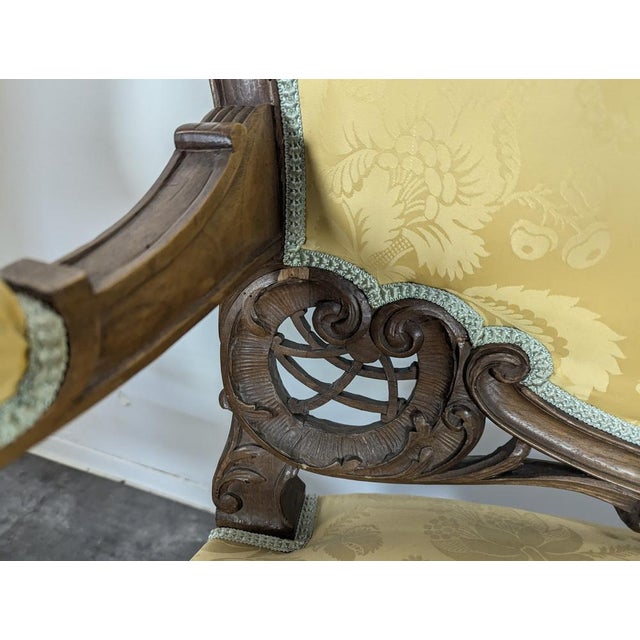 Napoleon III Walnut Living Room Set, Set of 5 For Sale - Image 8 of 11
