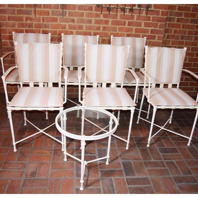 Vintage Brown Jordan Outdoor Cast Metal Patio Table and ...