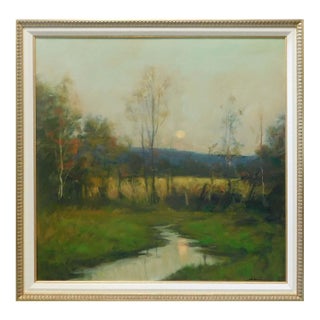 Dennis Sheehan "Fall Twilight" #1858 Oil on Canvas Hand Signed Landscape For Sale