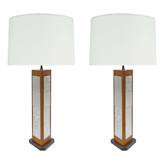 1960s George Nelson Modernist Table Lamps - a Pair For Sale