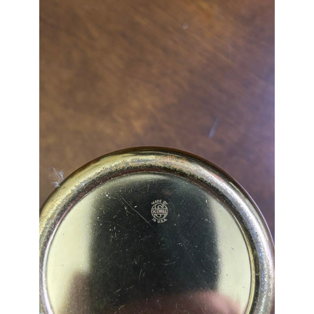 Amber Vintage Seagram’s Scovill Barware Cups With Amber Glass Liners — Pair For Sale - Image 8 of 8