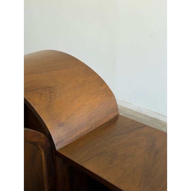 1960s Art Deco Waterfall Cabinet For Sale - Image 10 of 16