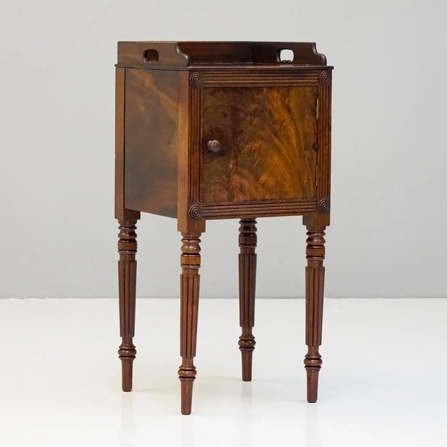 Brown Single Mahogany Bedside Cupboard, 1830s For Sale - Image 8 of 8