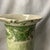 Shabby Chic English Style Green Toile Transferware Footed Ceramic Vase 10” French Country For Sale - Image 3 of 7