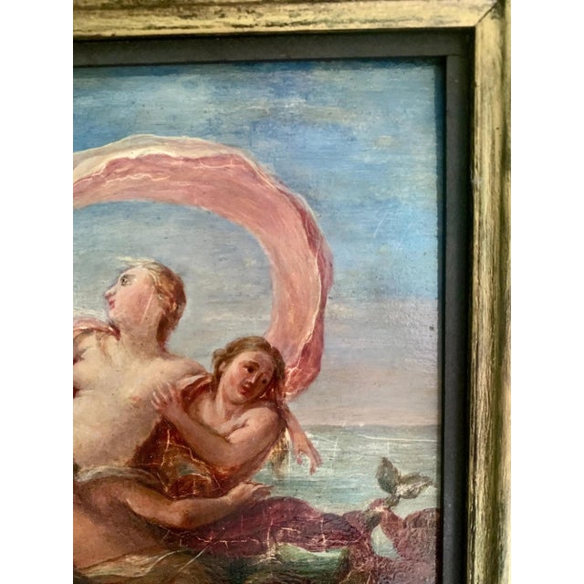 Antique Allegorical Mythological Oil Painting of Polyphemus and Galatea by Filippo Lauri, 19th Century For Sale - Image 10 of 15