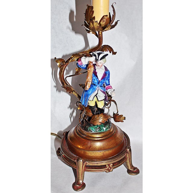 1910s French Figural Table Lamps - a Pair For Sale - Image 4 of 11