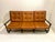 Mid-Century Modern Rattan and Cognac Leather Sofa, Italy, 1970s For Sale - Image 4 of 6