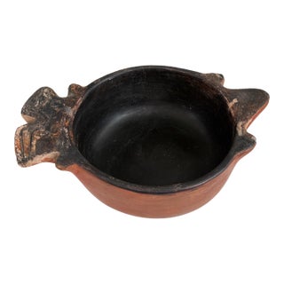 Vintage Indigenous Karaja Ceramic Zoomorphic Bowl Brazil For Sale