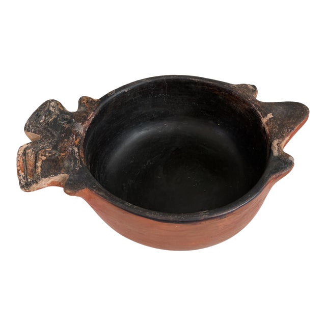 Vintage Indigenous Karaja Ceramic Zoomorphic Bowl Brazil For Sale