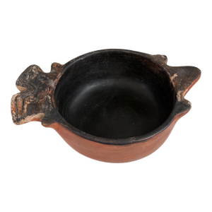 Vintage Indigenous Karaja Ceramic Zoomorphic Bowl Brazil