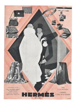 1928 French Art Deco Hermès Advertisement Print