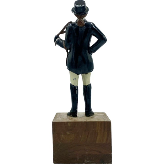 Vintage Female Equestrian Horse Jockey Bookend Statue 13” For Sale In Washington DC - Image 6 of 13