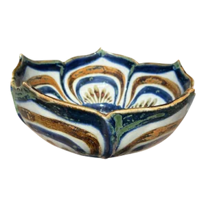 1970s Ken Edward's El Palomar Lotus Serving Bowl