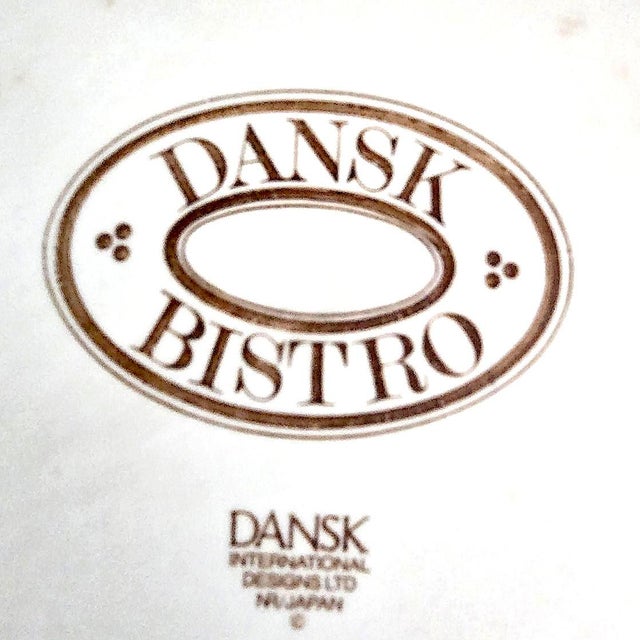 Cream Vintage Dansk Bistro Christianshavn Brown Dinner Plates and Rimmed Bowls, 10 Pieces For Sale - Image 8 of 8