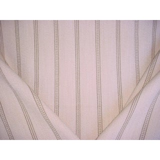 Colefax and Fowler / Manuel Canovas Belem in Ivoire - Textured Wool Stripe Drapery Upholstery Fabric - 7-1/8 yards For Sale