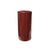 The is a cylindrical vase or pot with a smooth, glossy surface with a rich, deep red or maroon glaze that reflects light....