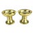Heavy Solid Brass Pedestal Candle Holders a Pair For Sale
