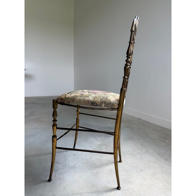Midcentury Italian brass chairs from the 1960s, this is the gold standard in chic! Solid oxidized brass by Chiavari in...