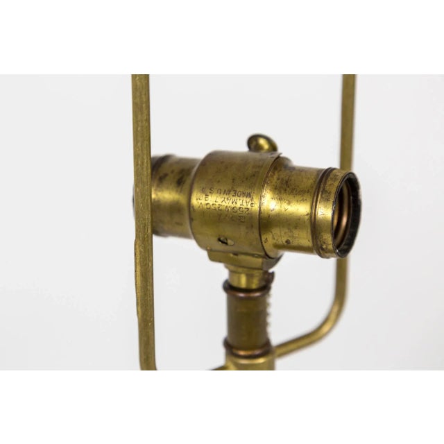 Early 20th Century Cast Brass Table Lamp with Spider Web For Sale - Image 11 of 12