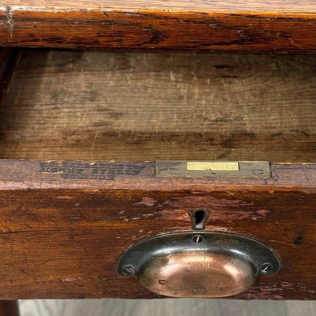 Black 19th Century Mahogany Writing Table from Holland & Sons For Sale - Image 8 of 10