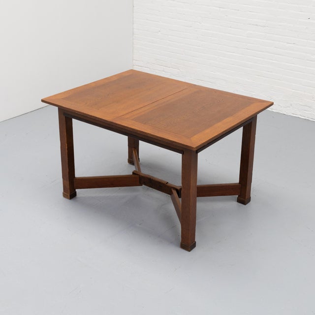 Dutch Art Deco Extendable Dining Table, 1920s For Sale - Image 3 of 18