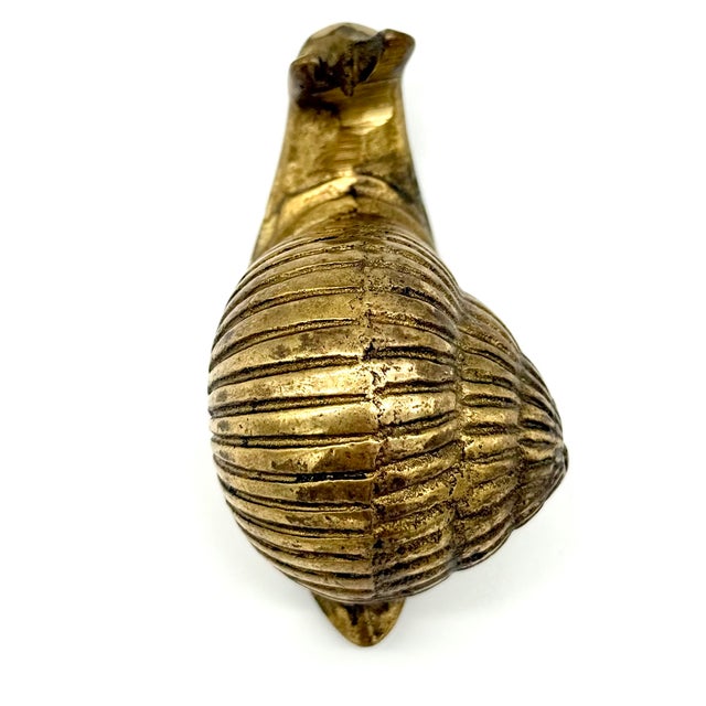Vintage Brass Snail Figurine For Sale - Image 4 of 9