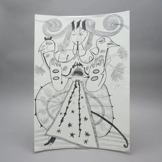 Paper Martina Kügler, Drawing, 1979, Pencil on Paper For Sale - Image 7 of 7