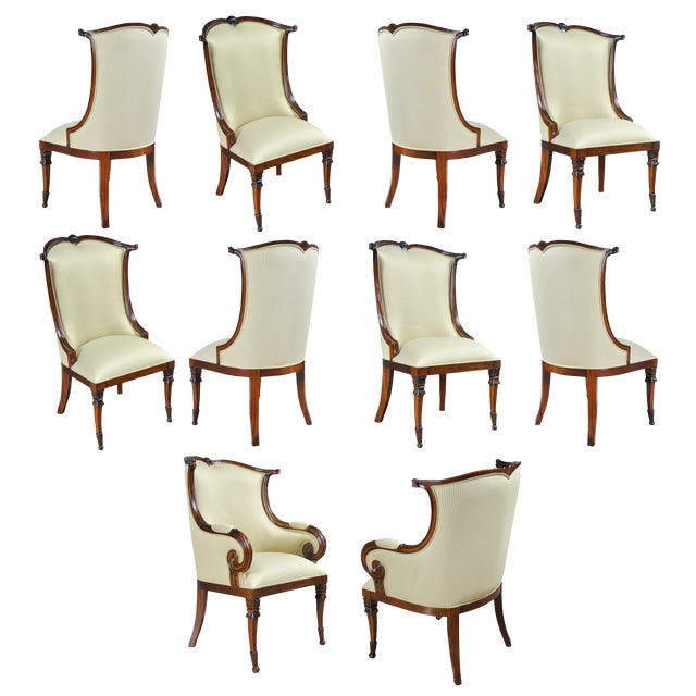 American Upholstered Dining Chairs Set of 10 Chairish