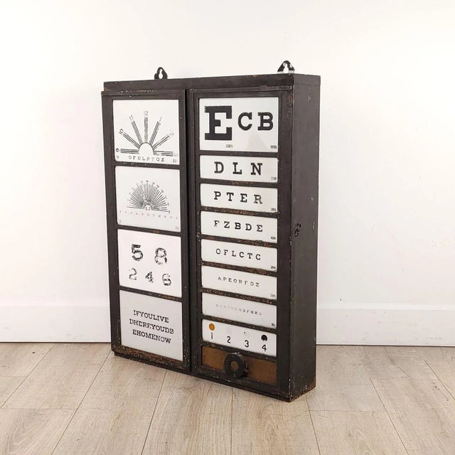 Vintage Eye Testing Chart, Circa 1950 Back Lit. For Sale In San Francisco - Image 6 of 9
