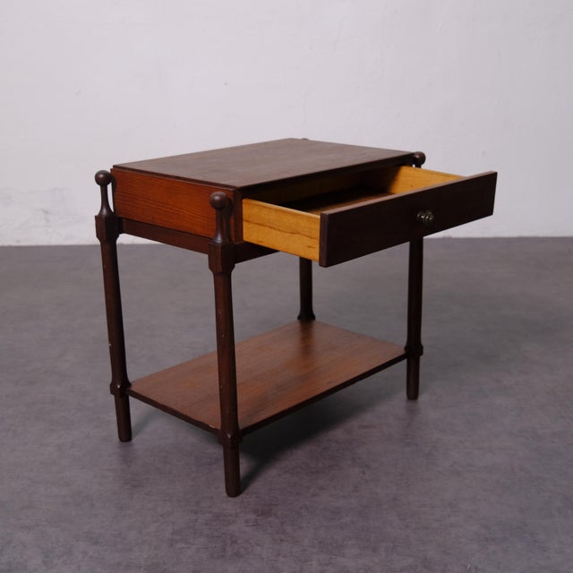 Vintage Italia Teak Bedside Table by Fratelli Proserpio, 1950s For Sale - Image 13 of 16