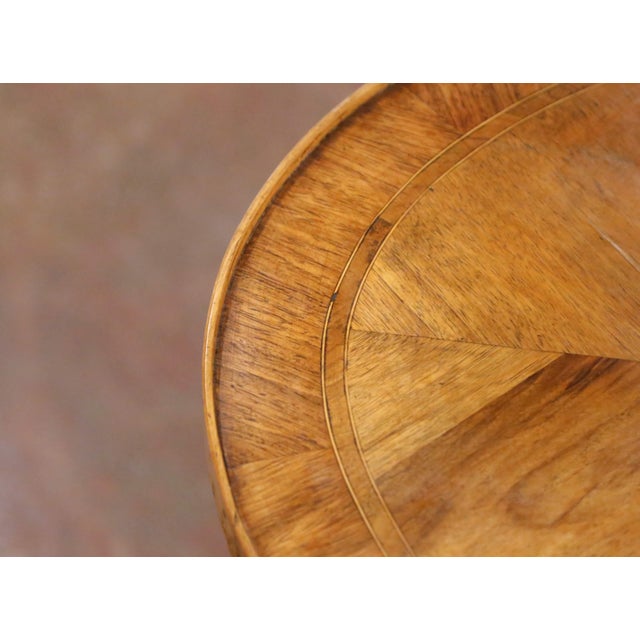 19th Century French Walnut Inlaid Tilt-Top Wine Tasting Table For Sale In Dallas - Image 6 of 14