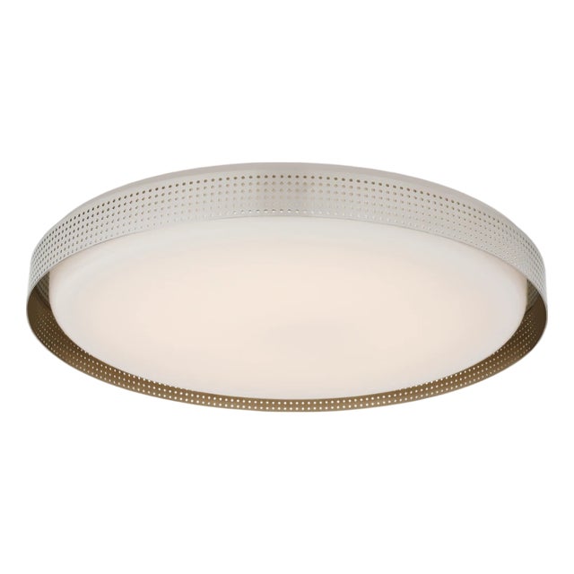 Visual Comfort Kelly Wearstler 24" Precision Polished Nickel Flush Mount Light For Sale