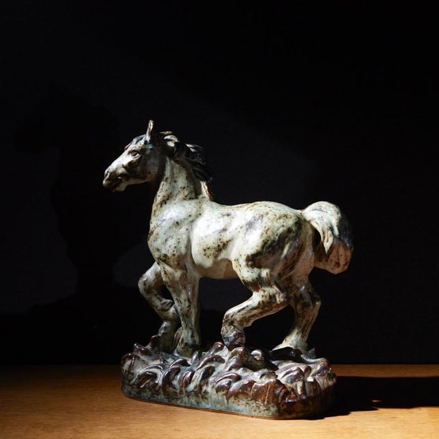 Ceramic Horse Sculpture by Knud Kyhn for Royal Copenhagen, 1960s For Sale - Image 6 of 11