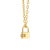 Lock Charm Pendant Yellow Gold For Sale