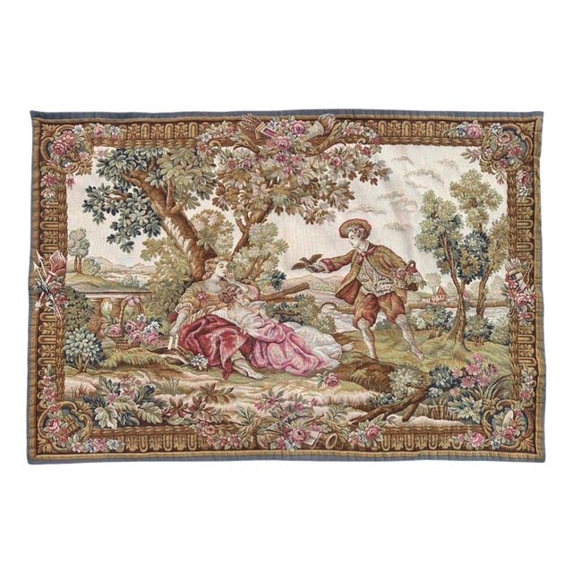 Vintage French Jacquard Halluin Tapestry, 1960s For Sale