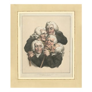 Louis-Léopold Boilly, Grimaces Plate, 1823, Lithograph For Sale