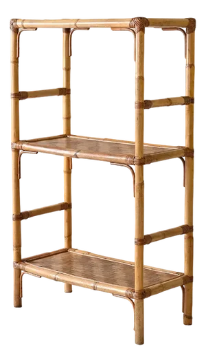 Vintage Bamboo Bookcase, 1960s