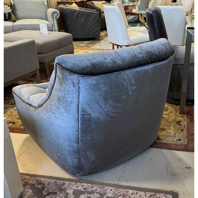 Charcoal Thayer Coggin Scoup Chairs, a Pair For Sale - Image 8 of 13