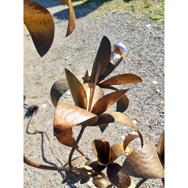Vintage Red Copper Lamp, 1960s For Sale - Image 3 of 9