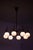 Scandinavian Modern Chandelier in Brass and Opaline Glass, 1950s For Sale - Image 9 of 11