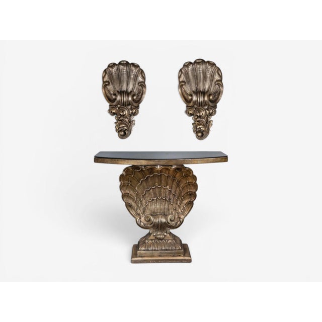 1970s Grosfeld House Attr., Large Shell Wall Sconces, Silver Leaf - a Pair For Sale - Image 13 of 14
