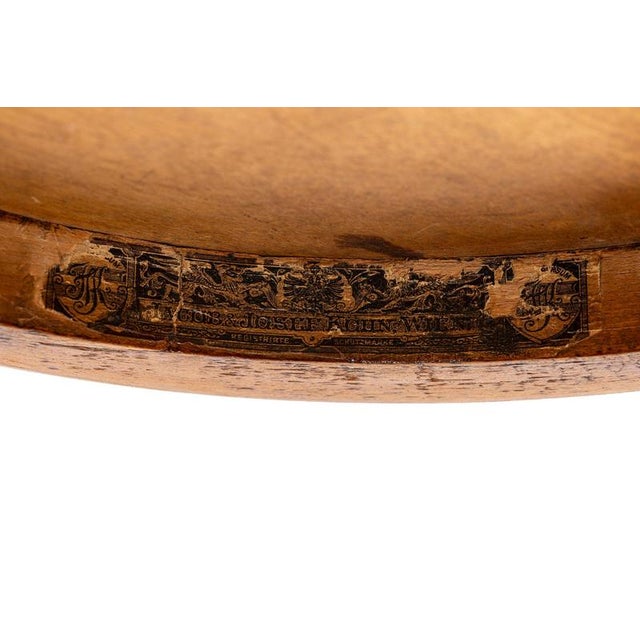 Wood Fledermaus Stool attributed to Josef Hoffmann and Gustav Siegel for J. & J. Kohn, 1908 For Sale - Image 7 of 9