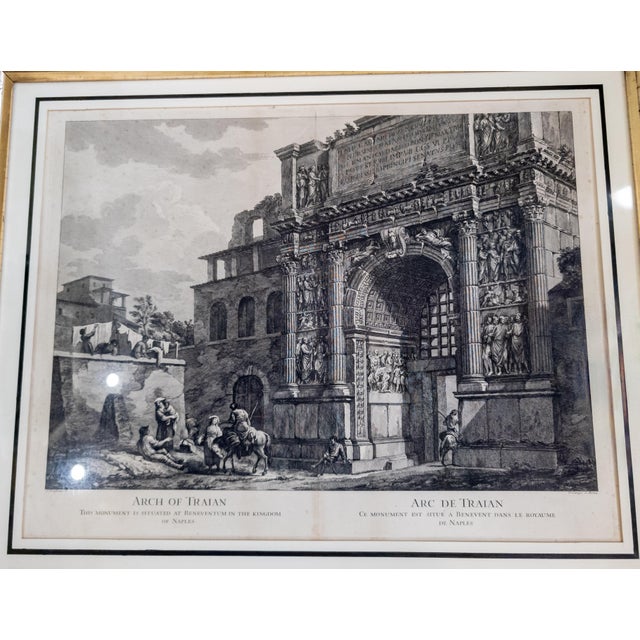 Wood 19th Century Architectural Grand Tour Engraving Print of Arch of Traian For Sale - Image 7 of 18