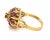 Contemporary Franklin Mint Rubies & Diamonds 18k Yellow Gold Harem Ring Size 11 For Sale - Image 3 of 8