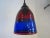 Blue Small Murano Glass Hanging Lamp in Blue Red, 1990s For Sale - Image 8 of 8
