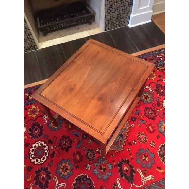 1950s Mid-Century Modern Heritage Walnut Nesting Tables - Set of 3 For Sale - Image 9 of 13