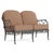 Brown Jordan Calcutta Loveseat, Textured Pewter frame with Fusion Clay fabric For Sale - Image 12 of 12