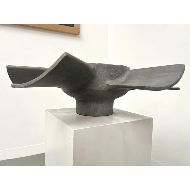 Helical Vase in Cast Aluminum, 1950s For Sale - Image 9 of 14